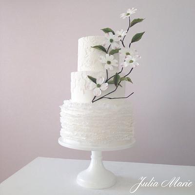 Dogwood Blossom Wedding Cake - Cake by Julia Marie Cakes