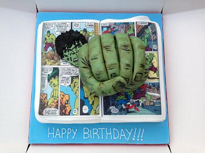 Incredible Hulk - Cake by Lesley Southam