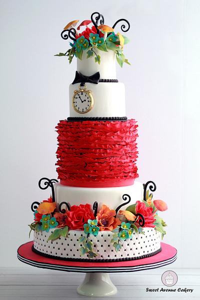 Alice in Wonderland Wedding Cake - Cake by Sweet Avenue Cakery
