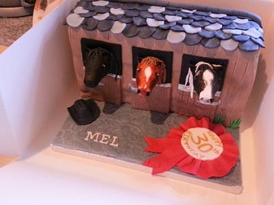horse stable birthday cake  - Cake by nikki scott