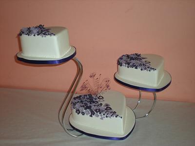 Purple blossom wedding cake - Cake by The Snowdrop Cakery