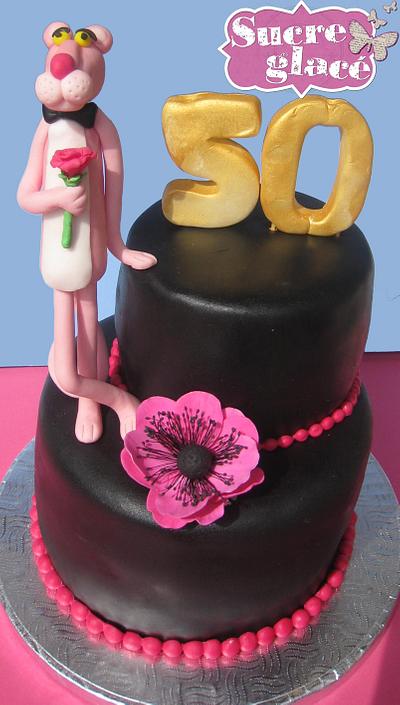 Pink Panther cake - Cake by SucreGlace