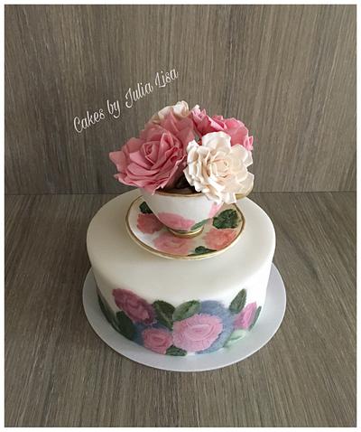 Hand painted for my mum - Cake by Cakes by Julia Lisa