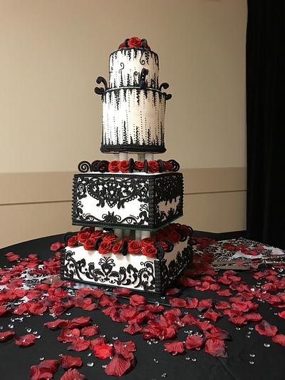 Gothic Style Wedding cake - Cake by Sweet Art Cakes