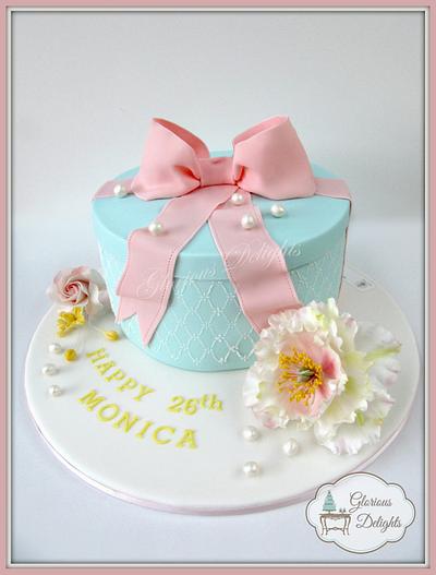 Gift box cake - Cake by Glorious Delights