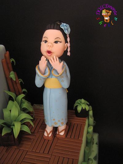 The surprised little chinese girl - Cake by Sheila Laura Gallo
