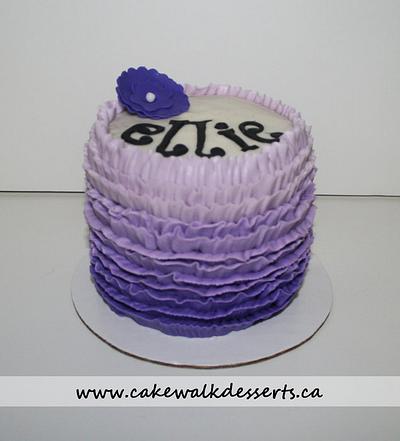 Ombre Ruffle Cake - Cake by Heather