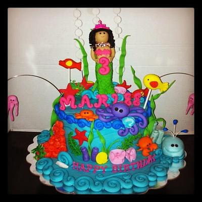Birthday Mermaid Cake  - Cake by DeliciousCreations