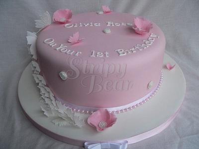 Butterfly 1st birthday - Cake by Jane Moreton
