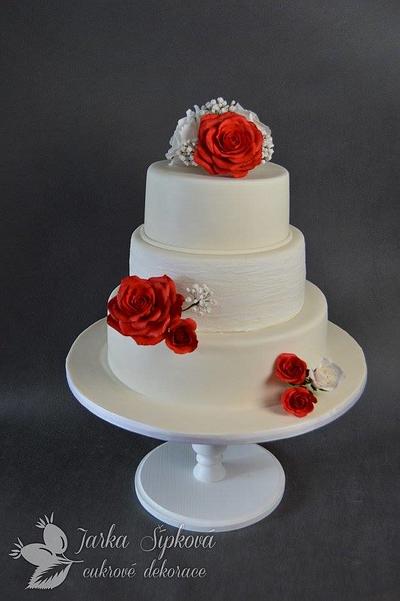 Rose Wedding Cake - Cake by JarkaSipkova