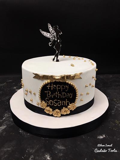 tinker bell silhouette cake  - Cake by Castaño torta Riham Ismail