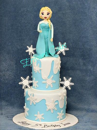 Frozen themed cake - Cake by erivana