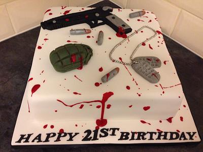 Call of duty themed cake.  - Cake by Daisycupcake