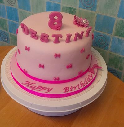 Pink Bowtiful Cake - Cake by IDreamOfCakes