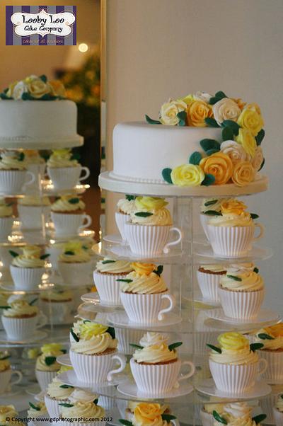 Teacups Wedding Cake - Cake by Lesley Southam