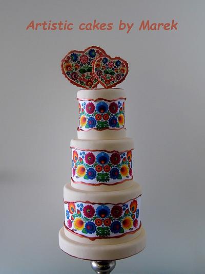 Polish folklore wedding cake - Cake by Marek