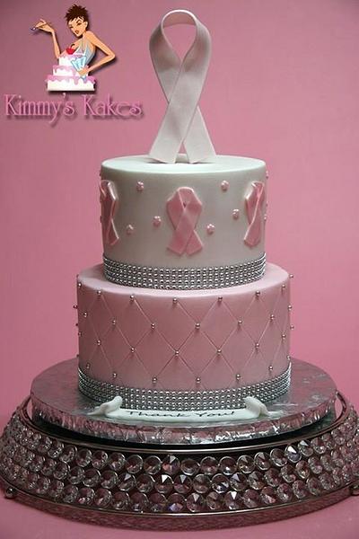 Breast Cancer Awareness - Cake by Kimmy's Kakes