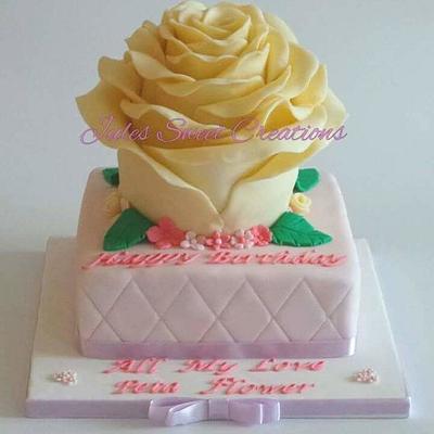 Rose Cake  - Cake by Jules Sweet Creations