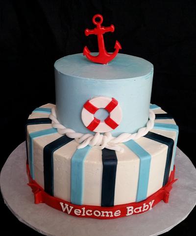 Sailor themed baby shower cake - Cake by Lauren Cortesi