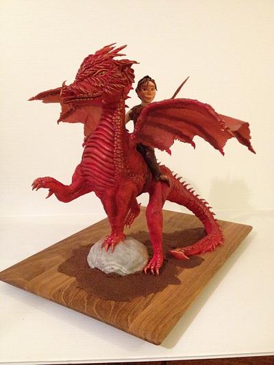 Brimstone the Dragon & Sixpence the Elf - Cake by Dragons and Daffodils Cakes