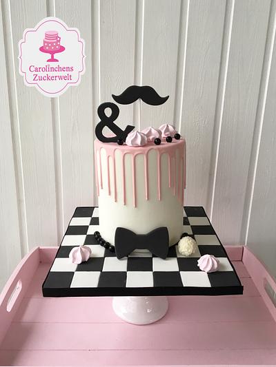 💕 Mustache - Dripcake 💕 - Cake by Carolinchens Zuckerwelt 