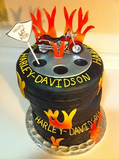 Harley Davidson Tire Cake  - Cake by Naly Cakes