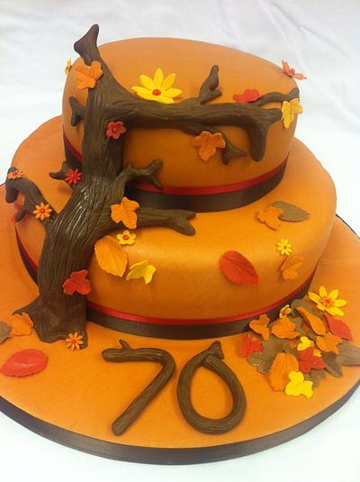 Autumn Leaf Cake - Cake by bathcakecompany