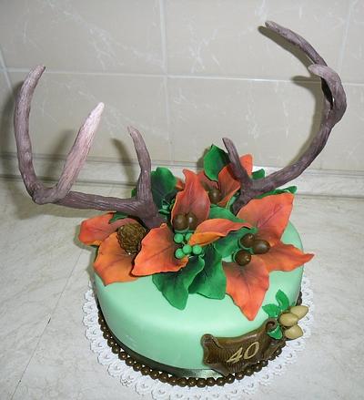 WOOD -  antlers - Cake by cicapetra