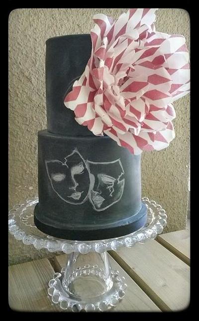 Harlequin chalkboard cake - Cake by Sugar Addict by Alexandra Alifakioti