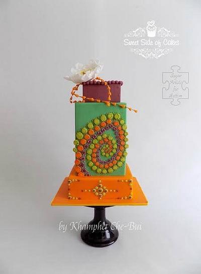 Sugar Art 4 Autism collaboration - Cake by Sweet Side of Cakes by Khamphet 