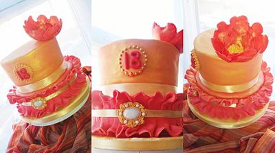 Rustic/Antique Gold Birthday Cake  - Cake by Princess of Persia