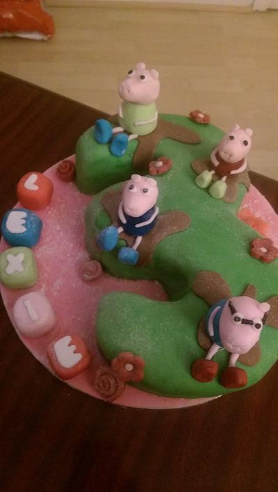 peppa pig cake  - Cake by xamiex