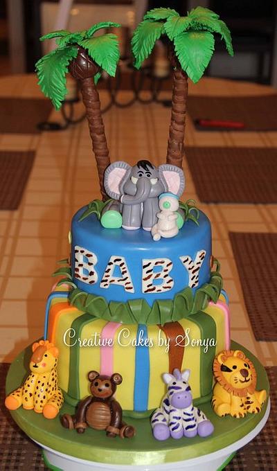Jungle Baby Shower Cake - Cake by Sonya