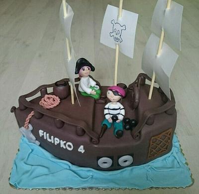 Pirate Ship Cake - Cake by AndyCake