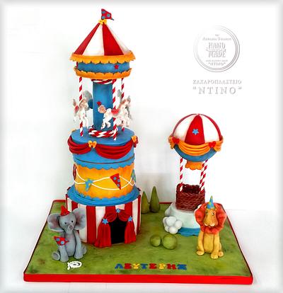 Carousel , Circus , Hot Air Ballon - Cake by Aspasia Stamou