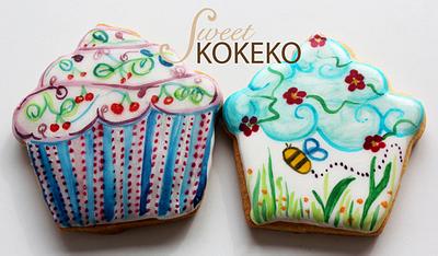 Spring Painted Cookies - Cake by SweetKOKEKO by Arantxa