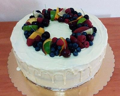 white chocolate friut - Cake by Ellyys