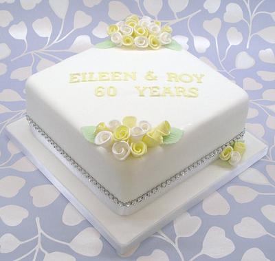 Diamond wedding anniversary cake - Cake by That Cake Lady