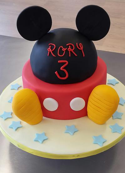 Mickey Mouse tiered cake - Cake by Lisa Wheatcroft