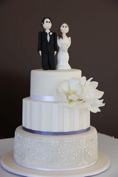 Magnolia Wedding Cake - Cake by Jo Kavanagh