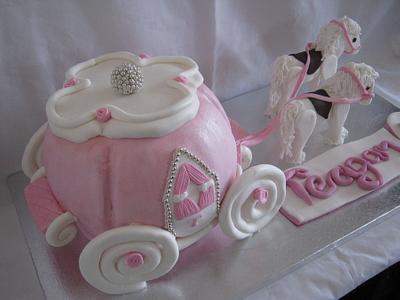 Princess carriage and horses - Cake by snowy325