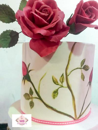 Roses are red ... - Cake by Monica Lilian Batalla