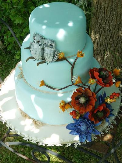 Twit Twoo Wedding Cake - Cake by Scrummy Mummy's Cakes