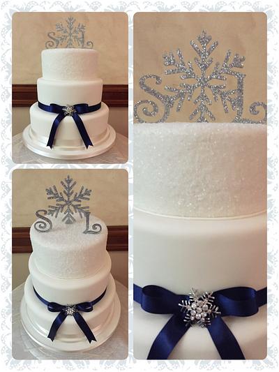 Winter wedding cake - Cake by The Cakery cakes by Gráinne Holland 