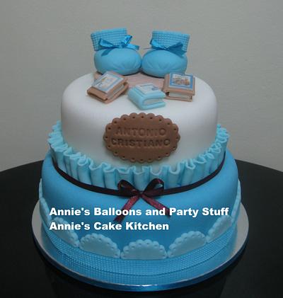 Antonio Cristiano's Baptismal Cake - Cake by Annie's Balloons & Party Stuff - Annie's Cake Kitchen