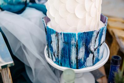 Wafer Paper Beach Wedding Cake. - Cake by Kate65