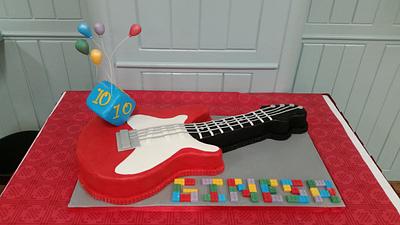 Electric Guitar and Lego Cake - Cake by Oonaghlehmann