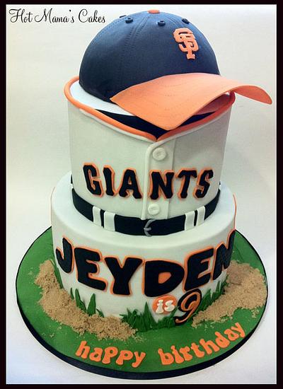 SF Giants tiered jersey cake - Cake by Hot Mama's Cakes