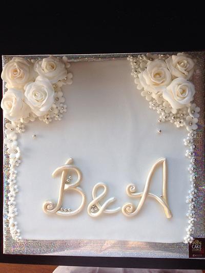 Romantic Engagement Cake  - Cake by Cake Lounge 