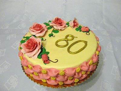 80th birthday - Cake by Wanda